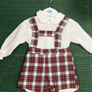 CONJUNTO TIROLÉS DE TELA ESCOCESA